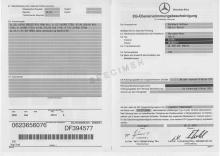 Mercedes EG-Übereinstimmungsbescheinigung CoC